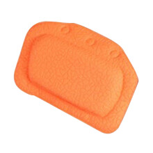 Bathroom Bathtub Bath Pillow Sponge Relaxing Headrest Waterproof Cushion with Suction Cups(Orange)