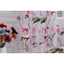 XIUH Halloween Clearance! Home Textile Cover Curtain Window Door Sheer Peony Tulle Screens PK Balcony Brilliant Home Decor (Pink)