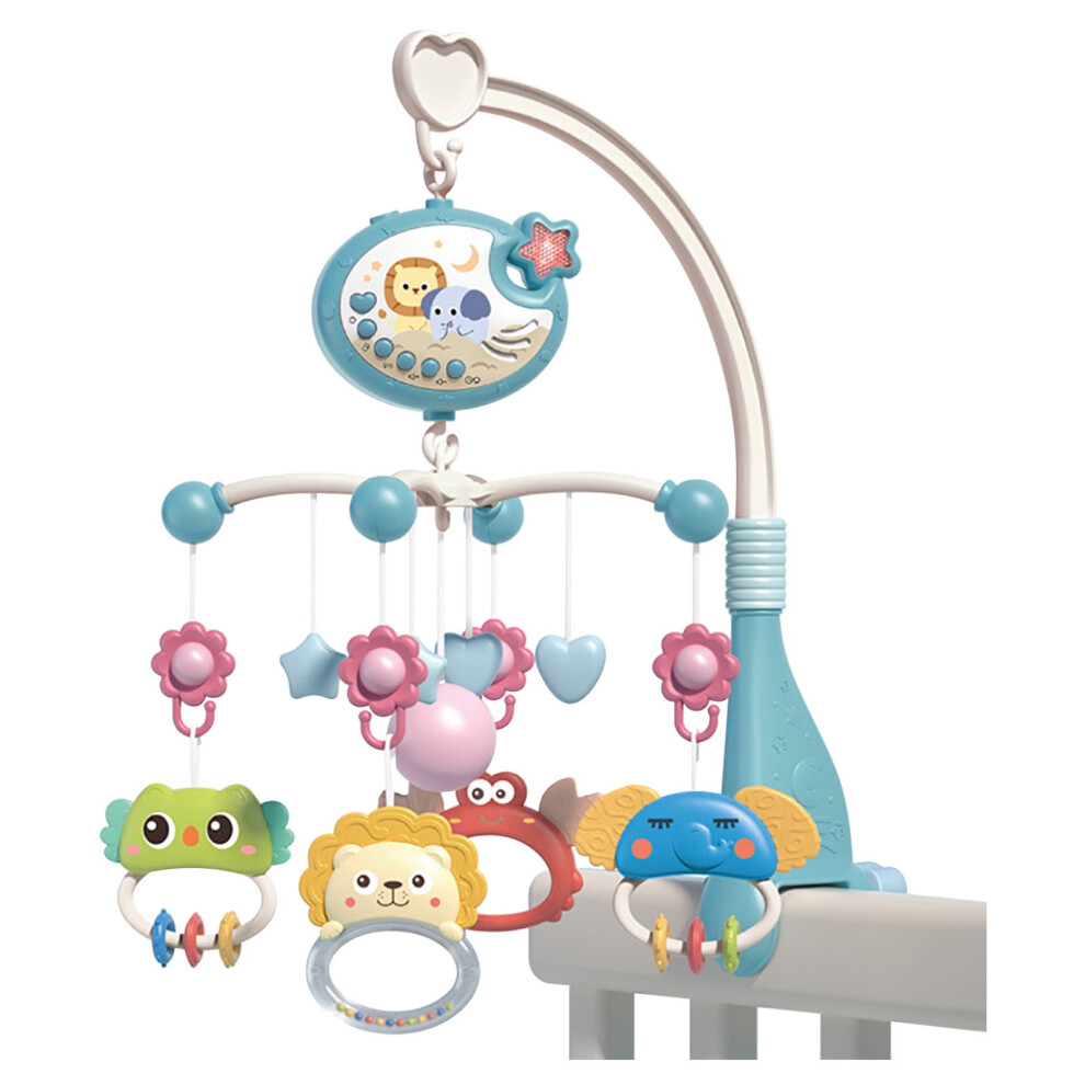 Baby Crib Mobile with Music, Lights & Star Projection, Remote Control Rotation, Compatible with Most Cribs, for Boys and Girls