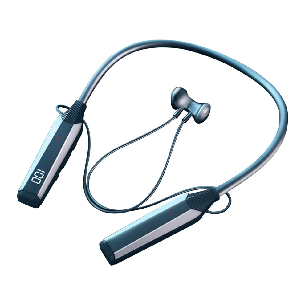 Zeceouar Bluetooth 5.4 Neckband Earphones, Digital Display, Long Battery, Stereo Sound - Compatible With Ios/Android 9180479484905