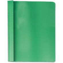 UNV57124 0.5 in. Capacity 8.5 in. x 11 in. Prong Fastener Clear Front Report Cover - Clear/Green (25/Box)