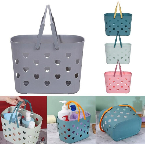 Shower Caddy Basket with Handle, Stackable Plastic Bathroom Organizer for Gym, Camping, Garden 1
