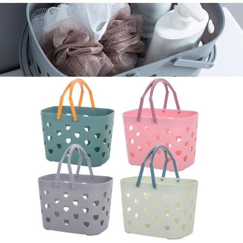 Shower Caddy Basket with Handle, Stackable Plastic Bathroom Organizer for Gym, Camping, Garden 2