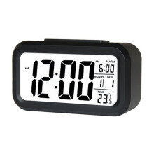 Eccomum Smart Digital Alarm Clock with Date, Temperature & Snooze Button, Battery Operated with Night Light, Compatible with Bedroom, Kids, Children