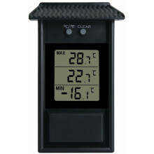 Greenhouse Thermometer, Waterproof Min Digital Greenhouse Thermometer Monitor 0.1C Resolution, -20 to 50C Temperature Range, Wall Battery Powered