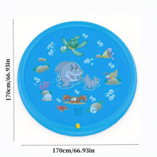 AUMIY Kid-Friendly Inflatable Water Play Mat - Collapsible Outdoor Game Bed with Sprinkler, PVC Material for Summer Fun & Pool Parties