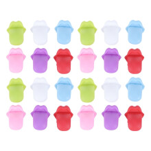 Tongue Shaped Cup Markers Wine Glass Identifier Bar Accessories Tags Silica Gel 24 Pcs