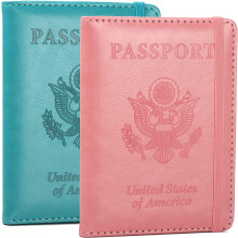 RFID Passport Holder Cover Traveling Passport Case, 2Pack