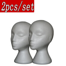 Happy Date Female Mannequin Head 11" Wig Head Foam Mannequin Wig Stand and Holder for Style Model And Display Hair Hats and Hairpieces 1/2/4Pcs