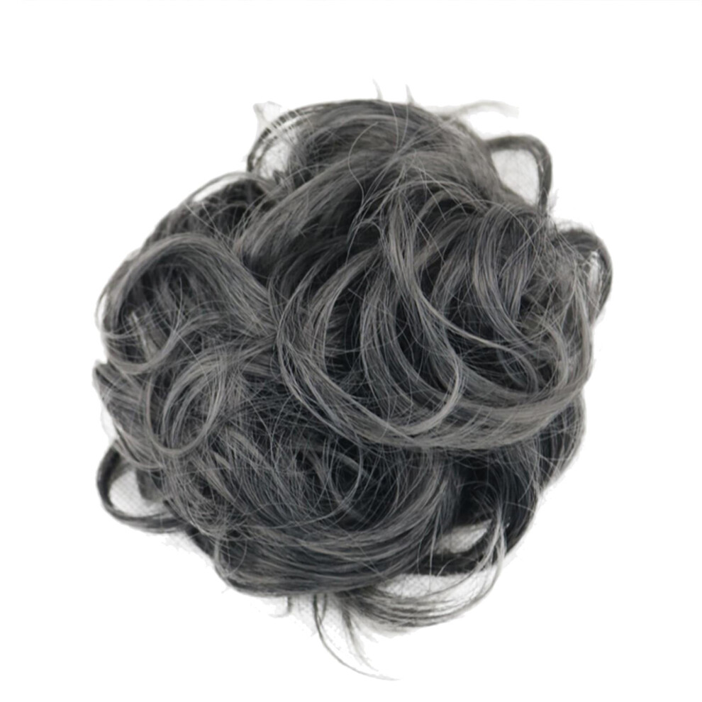 human hair wigs for women Curly Bun Extension Messy Bun Hair Piece Scrunchie Updo Wrap Hair Extensions Adult Female Costume Wigs Toupees, D