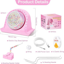 Yonrjhukm Automatic Beading Machine Bowl Diy Clayss Beading Machine Sending Needle Thread Soft Pottery Piece Spinners Beading Device