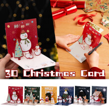Begine Thank You Cards with Envelopes Clearance,3D Stereo Greeting Cards Creative Christmas Message Cards Holiday Greeting Cards (6 Styles in 1 Pack)
