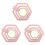 9 Pieces 3 Sizes Hexagon Embroidery Hoops, ABS Plastic Embroidery Frames Hoops for Sewing, Needlework 1