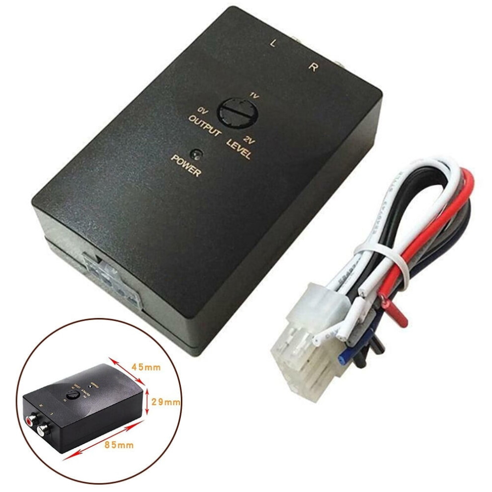 Audio High To Low Level Car Speaker Rca-Amplifier Line Output Converter Adapter 9557311677960