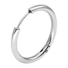 Men's Earrings Ring Nail Stainless Steel Clip-on Closure Earrings Nose Lip Belly Eyebrow Helix Cartilage Tragus Earrings 2.5*12mm (Steel Color)