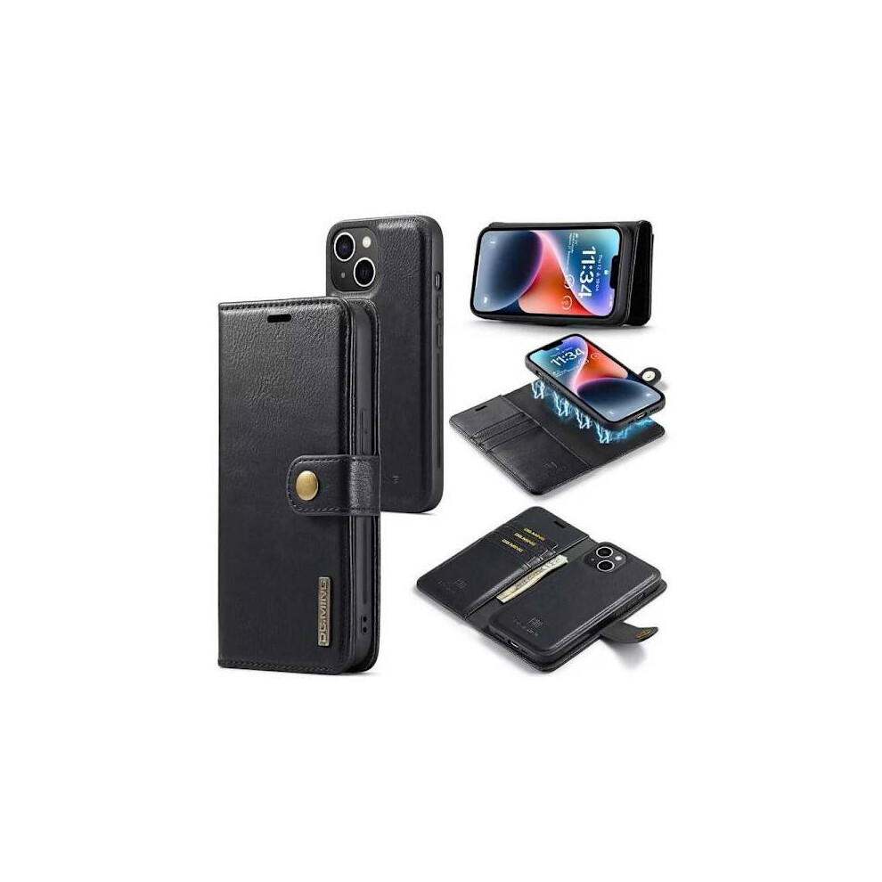 2In1 Mobile Wallet Magnetic Dg Ming Compatible With Iphone 15 Black 9557311679728
