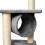 Scratching post with cave, tunnel & plush platforms grey 3