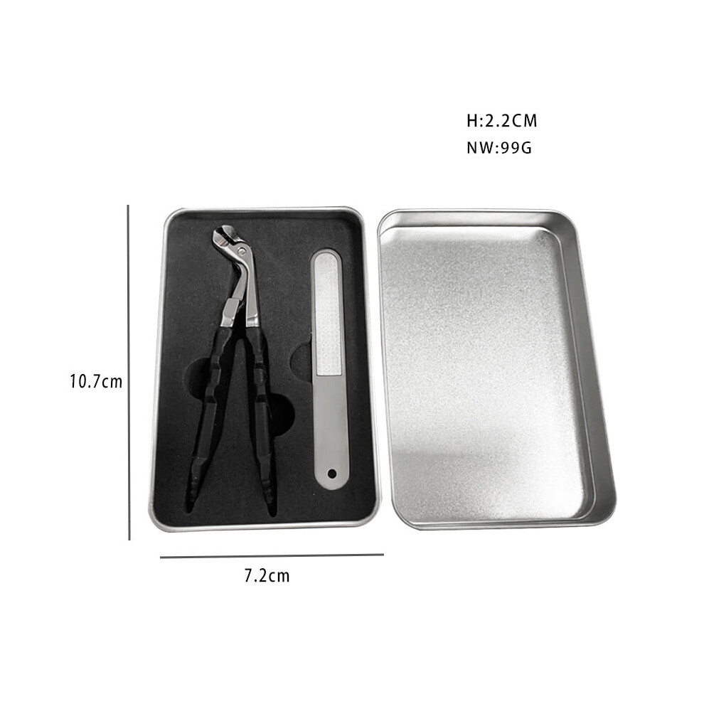 Light Outfany Clipmaster Pro Nail Clippers, Large Angled Head With Wide Opening, For Seniors Thick Toenails (1Set)