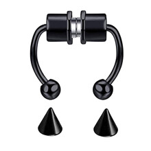 Kiplyki Fake Nose Ring Faux Nose Ring Fake Nose Ring Hoop Fake Nose Ring Stud Fake Nose Piercing for Women Men, 316L Stainless Steel