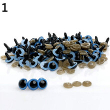 Welling 100 Pcs 8-20mm Plastic Safety Eyes for Teddy Bear Doll Animal Puppet Craft DIY