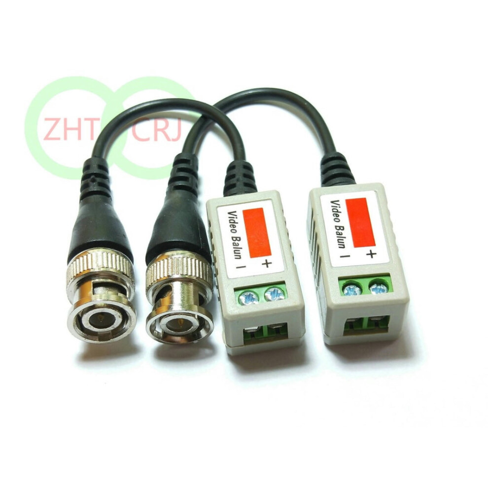 For 1Pair Lot Video Balun Twisted Passive Transceiver Cctv Utp Bnc Dvr Camera Cat5 9450273700489