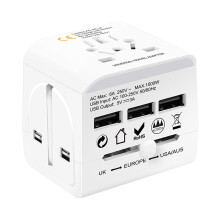 Clearance!Smart Appliances Universal Travel Adapter One International Wall Charger AC Plug Adaptor With 3A Smart Power For USA EU UK AUS(100-250V)