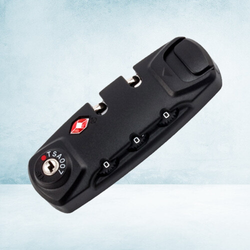 Customs Lock Zipper Bags Fixed Lock Fixed Safety Lock TSA007 Authentication Password Lock Black 1