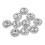 Crystal Rhinestone Button Flat Back Decoration DIY 15mm 50 Pcs Clear 2