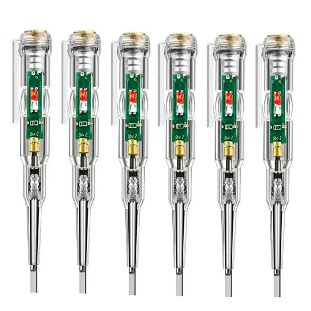 6Pack Voltage Tester, Ac Voltage Detector Pen,70-250V Circuit Tester Electric Screwdriver Induction Voltage Detector Pen 9450273701387