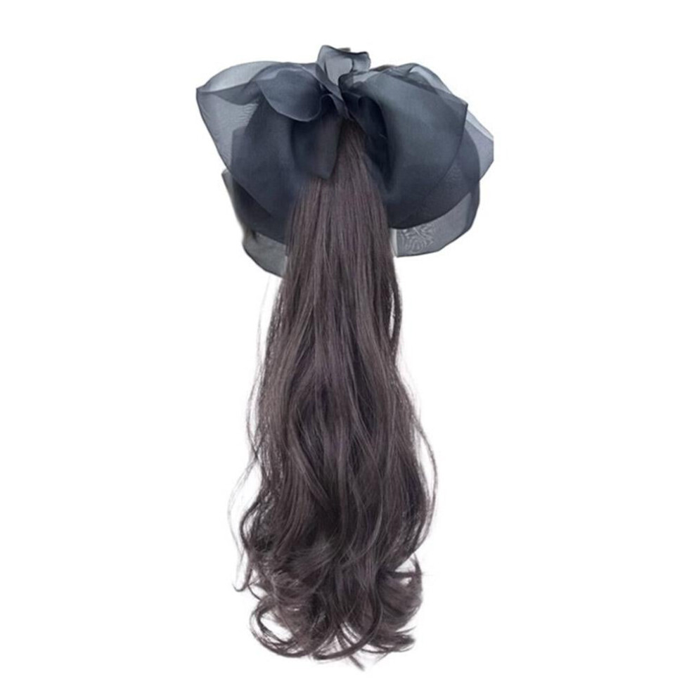 Unisex Best-Clip On Ponytail Hair Extension Synthetic Ponytail Hair Pony Tail Hair Hairpiec= W3j1