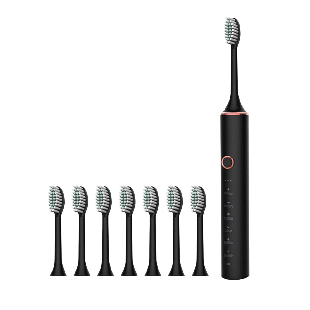 Electric Toothbrush for Adults Rechargeable, 8 Brush Heads, 6-Speed Timer, IPX7 Waterproof