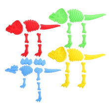 4 Sets Dinosaur Skeleton Mold Figurine Toys Sand Child Plastic