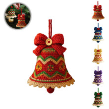 2025 Crochet Christmas Bell Ornament Kit, DIY Hand-Knitted Xmas Decoration, Beginner-Friendly Holiday Craft for Tree, Gift Idea for Craft Lovers