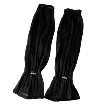 1 Pair Thin See-through Loose Cuffs Pleated Arm Sleeves Outdoor Driving Loose Arm Covers Cycling Supplies