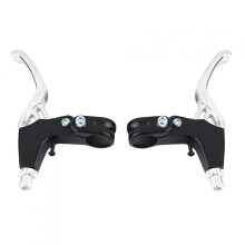 Eatbuy 1 Pair Bike Brake Level Handles, Aluminium Alloy Brake Level Handles, 4 Colors Brake Level Handles for Mountain Bike Bicycle(Sliver)