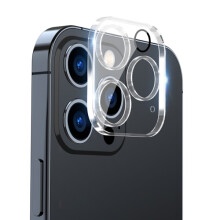 2-PACK SKALO compatible with iPhone 15 Pro Max 3D Lens Protector/Camera Protector Tempered Glass Transparent