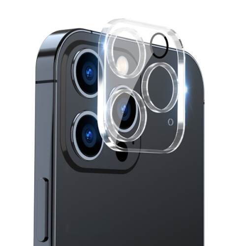 2-PACK SKALO compatible with iPhone 15 Pro Max 3D Lens Protector/Camera Protector Tempered Glass Transparent