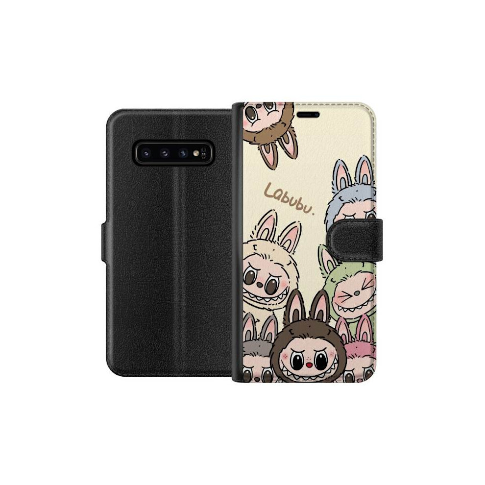 Compatible With Samsung Galaxy S10 Wallet Case Monster Bunny Doll With Flower Wreath Vinyl Figure 9558633695410