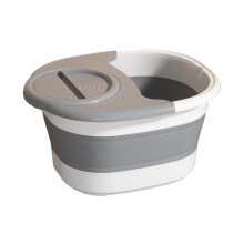 Kiplyki Foldable Foot Bath Bucket with Handle & Lid, Portable Spa with Massage Acupoints, Compatible with Kiplyki Accessories