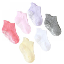 Baby Non Slip Grip Ankle Socks with Non Skid Soles for Infants Toddlers Kids Boys Girls