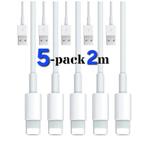 5-pack / 2 meters - Lightning charging cable compatible with iPhone, Unofficial original accessories 5pcs. 2 meters