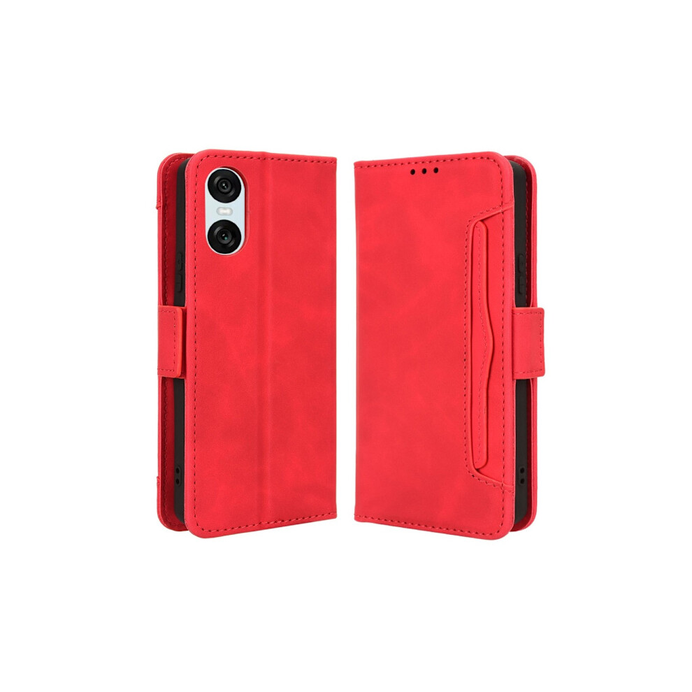 For Compatible With Sony Xperia 10 Vi Wallet Case - Red 9418476314032