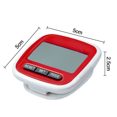LCD Pedometer Step Odometer RED Red 1