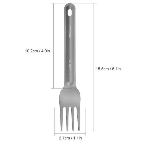 Portable Ultralight Titanium Fork Tableware Outdoor Camping Hiking Picnic 1