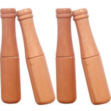 4-Piece Wooden Pestle Set for Kitchen Use