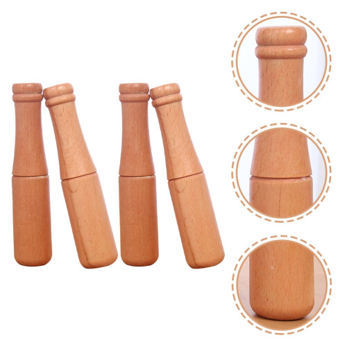 4-Piece Wooden Pestle Set for Kitchen Use 1