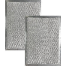 8 x 11 x 0.37 Inches Range Hood Aluminum Mesh Grease Vent Hood 2-Pack