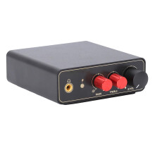 Turntable Phono Preamp with Stereo AV and Headphone Output, MM MC Switch, Bass Treble Control