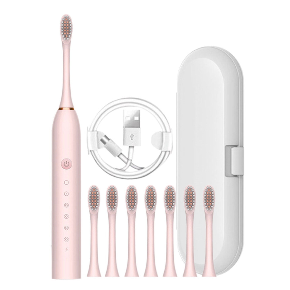 YOBOLK Electric Toothbrush with 8 Brush Heads & Toothbrush Box, 6 Modes, IPX7 Waterproof - Compatible with Replacement Heads