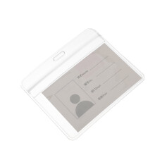 10 Pcs Card Cover Employee ID Holders PVC Badge Lid Holds Documents Work Badges Credit Cards Staff Student